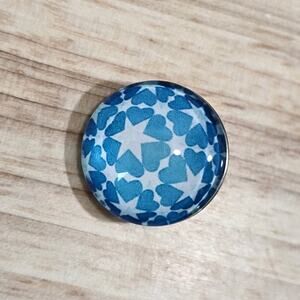 Blue Star Heart Kaleidoscope Snap Button Charm for Ginger Noosa Style Bracelets